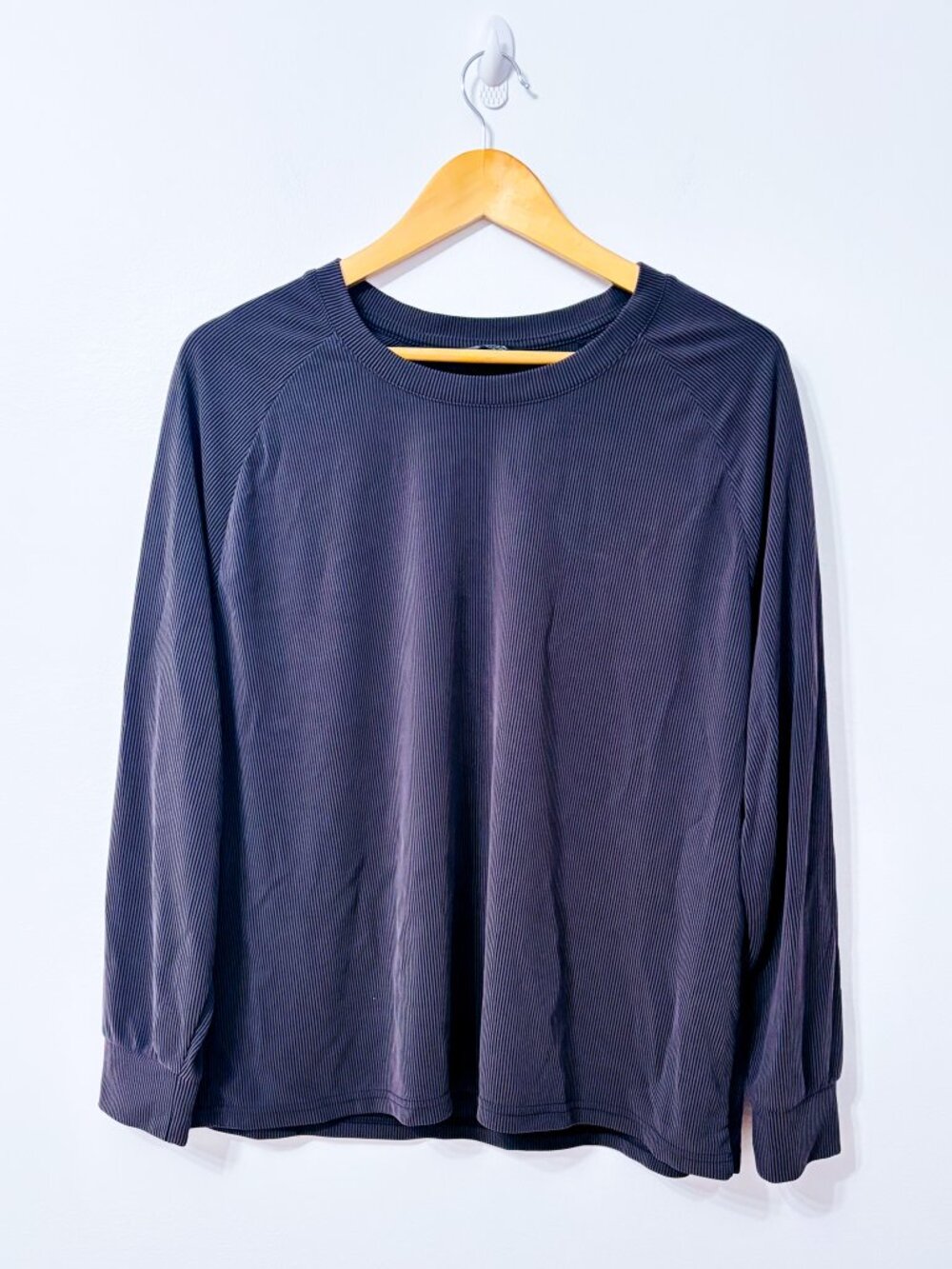 CHANGE Grey Ribbed Long Sleeve Modal Blend Pajama Top X-Large